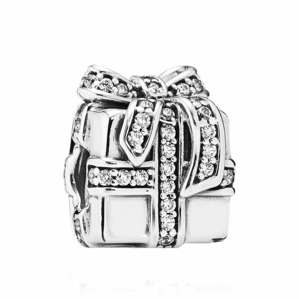 Pandora All Wrapped Up Present sterling silver and cubic zirconia charm